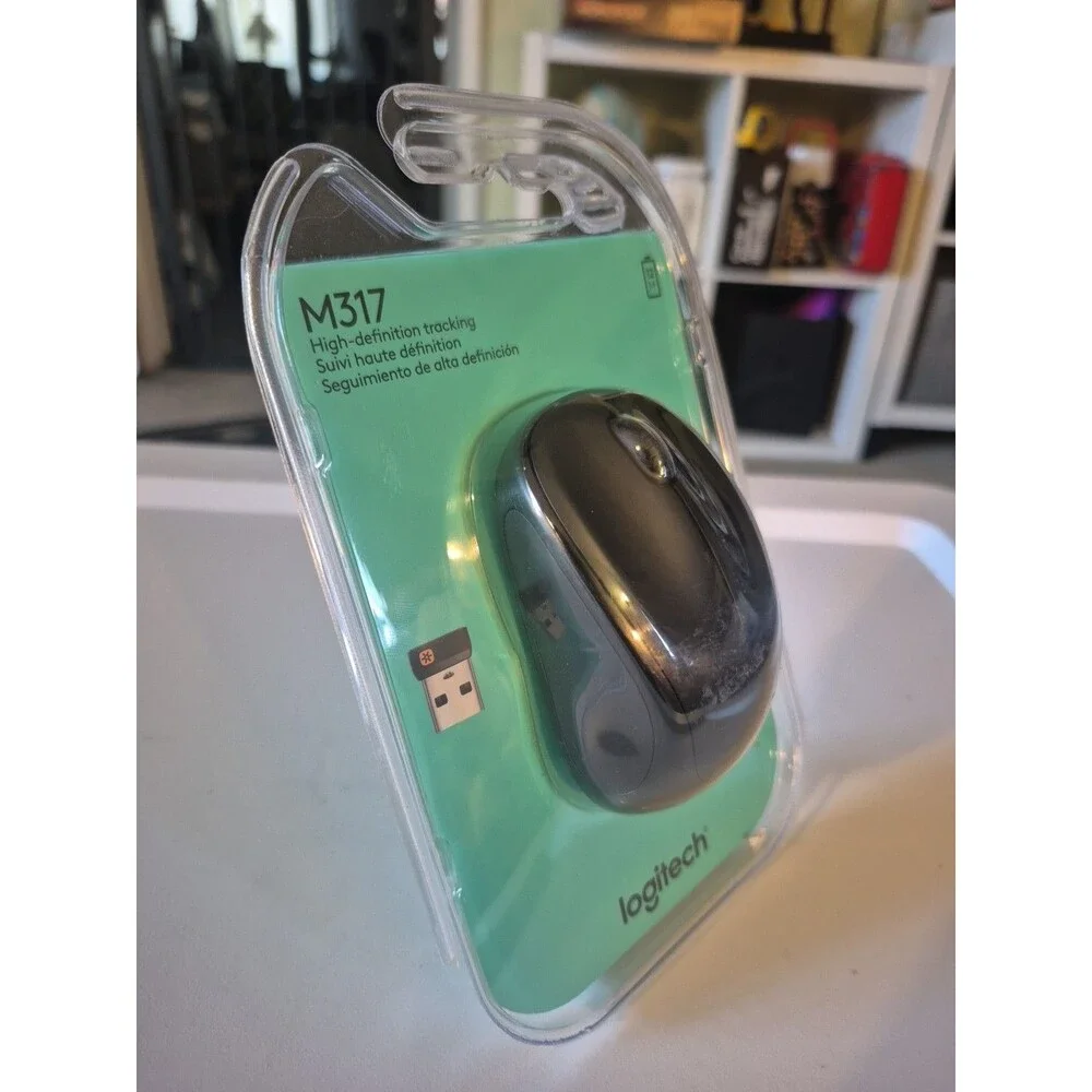 Logitech M317 Black Wireless USB Optical Mouse Nano USB Receiver - Sealed Retail